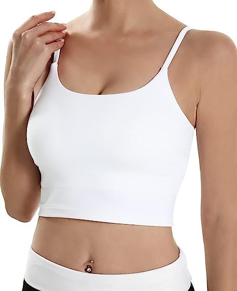 Sports Bras for Women Quick-Dry Padded Wirefree Workout Crop Cute Tank